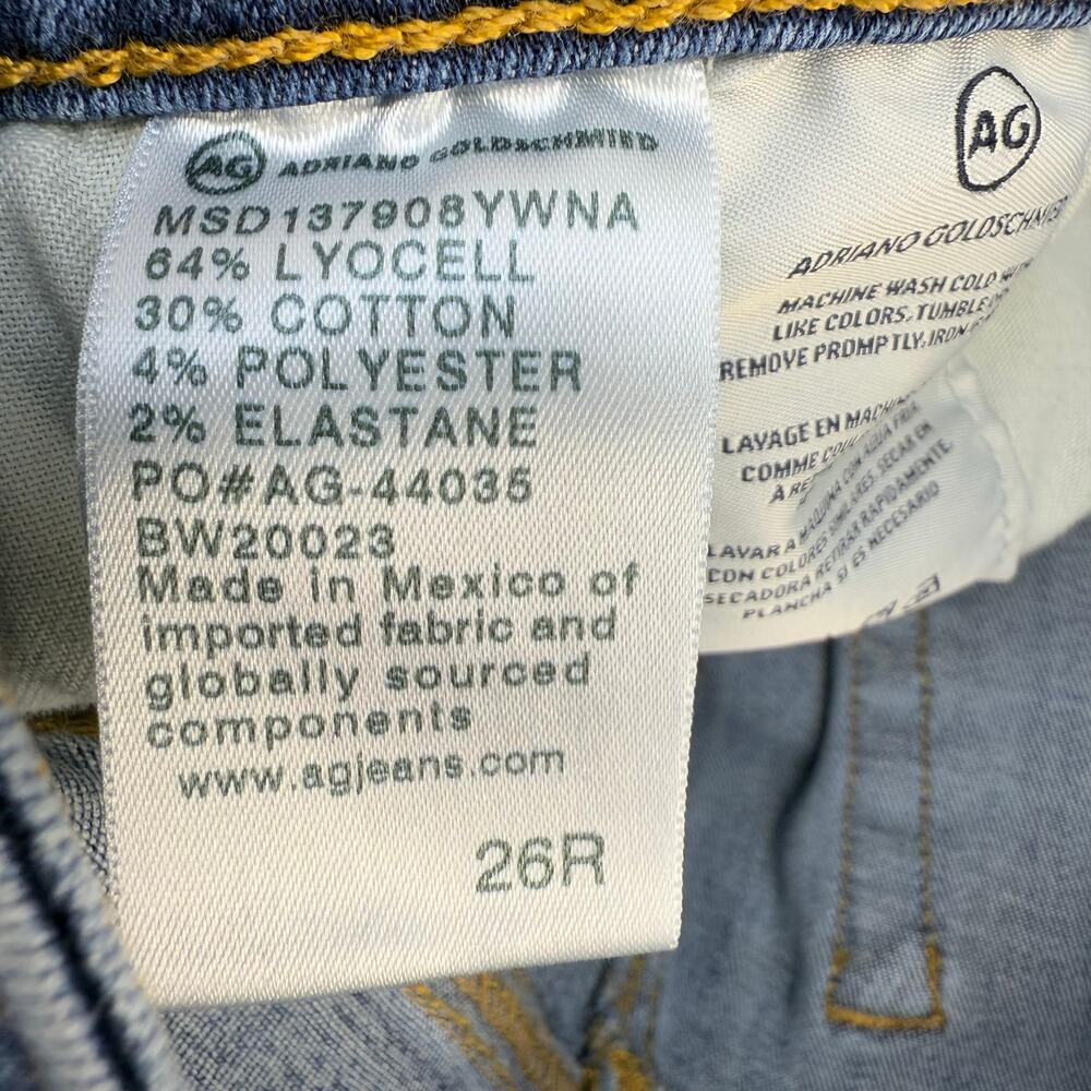 AG-ED Denim Jeans Women's 26R The Farrah Skinny Blue Adriano Goldschmied Preppy - Picture 7 of 13
